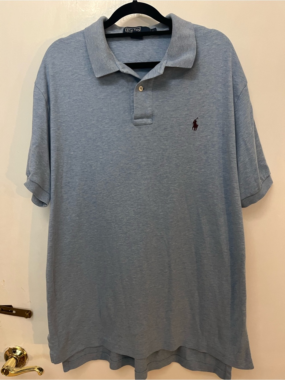 Ralph Lauren Light Blue Polo with Maroon Pony